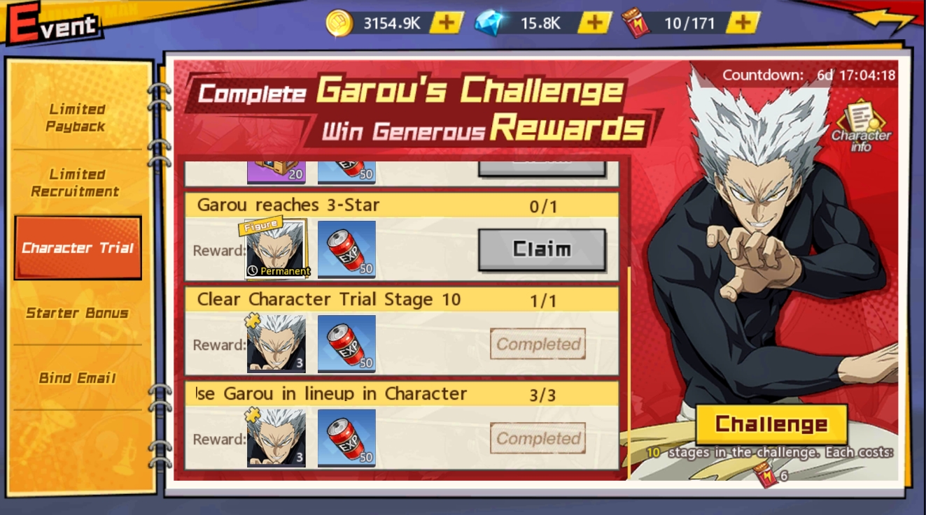 garou challenge